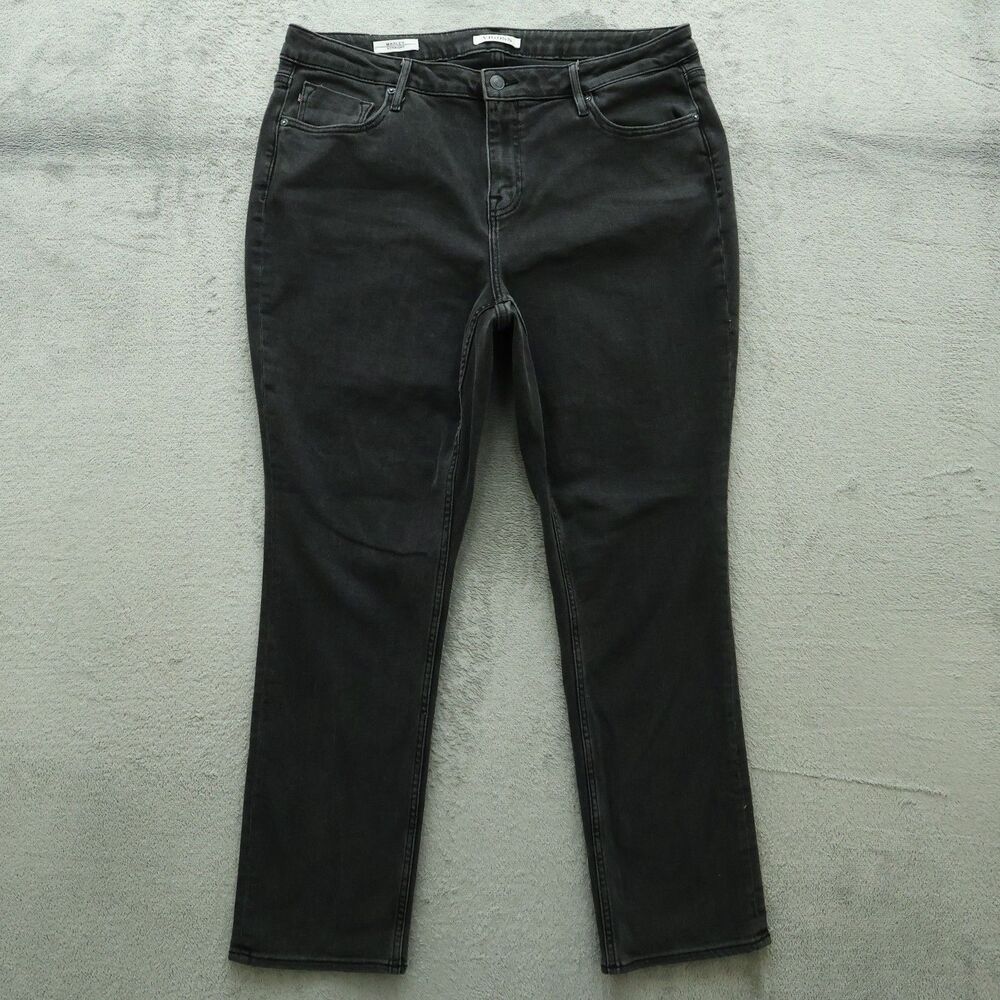 VIGOSS Jeans Women's Size 18 Gray High-Rise Marley Straight Denim 30" Inseam